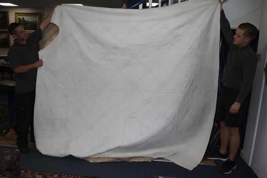 An early patchwork quilt and another